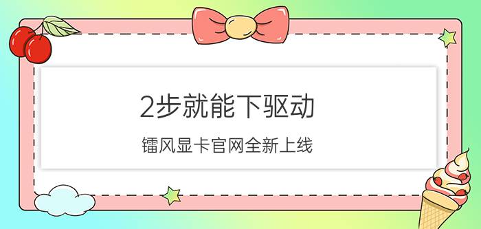 2步就能下驱动 镭风显卡官网全新上线